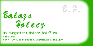 balazs holecz business card